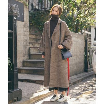 China 2021 viable autumn and winter fashion ladies mid length casual style mid length ladies woolen coat Hepburn coat woolen coat trend new for sale