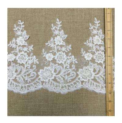 China SUSTAINABLE JORICE The Latest Design Luxury Embroidery Lace Trim Embroidery Lace For Wedding for sale