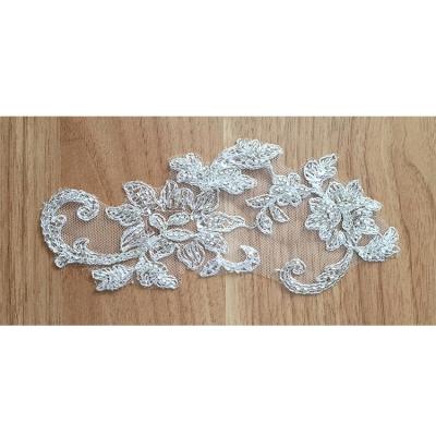 China Other New Arrival Fashion Beaded Sequins Flower Patch Embroidery Applique For Fabric for sale