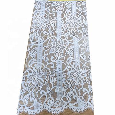 China Viable French Flower Design High Quality Lace Fabric For Wedding Dress Fabric for sale