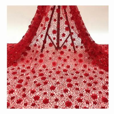 China Viable High Quality African Tulle Sequin Embroidery French Lace Fabric Elegant French Lace Fabrics For Dress for sale