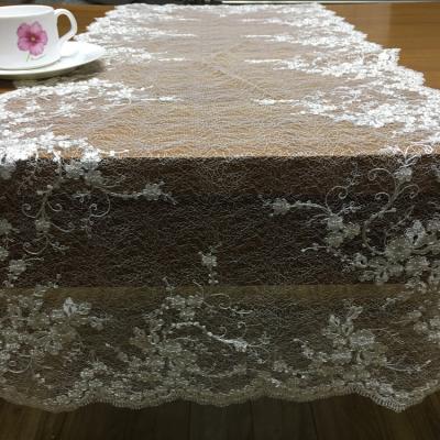 China JORICE Hotel Waterproof High Quality Outdoor Party Embroidered Wedding Square Lace Table Cloth For Home for sale