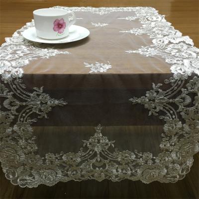 China New Design Party Waterproof JORICE Square Lace Hotel Outdoor Embroidered Home Wedding Tablecloth for sale