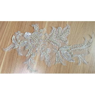 China Other New Arrival Shiny Sequins Embroidery Beaded Applique For Clothing for sale