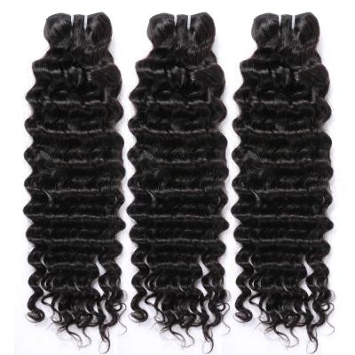 China Deep Wave Grade 10A Hair No Shedding Deep Wave Hair Bundles For Beautiful Girls for sale