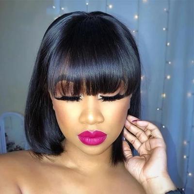 China 100% Natural Unprocessed Straight Cuticle Aligned Vietnamese Hair Bob Wigs 13x4 Lace Frontal Wig for sale