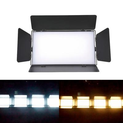 China Theme Park 2 in 1 Studio 200W Cool And Warm White Led Light Theater TV Photographic Equipment Emission Flat Led Panel Light for sale