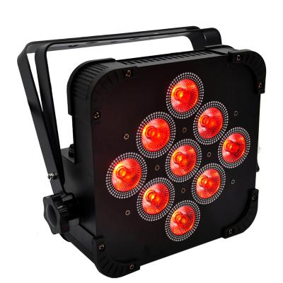 China Theme Park 6 in 1 9*18W KTV Bar Party Battery Light High Brightness LED Beads Stage Light DMX512 Remote Control Led Par Light for sale