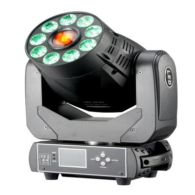 China Theme Park Led Disco Lights 1 X 90W LED 9 X 18W Stage DJ Spot 90w 9pcs 18W UV Light Wash RGBWA 6IN1 LED Moving Head Light for sale