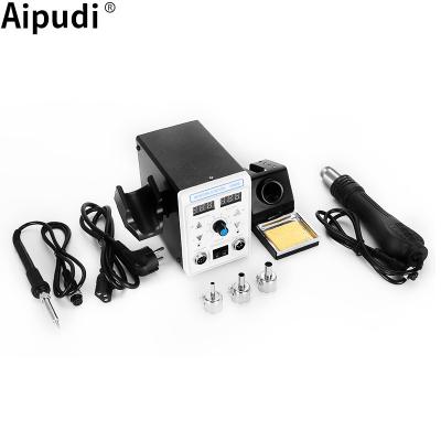 China PCBA Repair SMD BGA Rework Good Quality 8586B 220V750W 2 in 1 ESD Rework Station Dual Digital Display Hot Air Gun and Soldering Iron Soldering Tools for sale