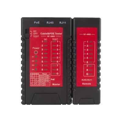 China Network Engineering RJ11&RJ45 Cable POE Tester NF-468S Quickly Check Cable And Continuity And Identify Type Of Power Source for sale