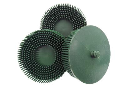 China Green Bristle Brush Disc 3 Inch Rubber Abrasive Brush for Burr Rust à venda