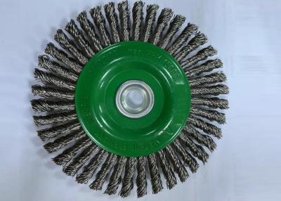 China 125mm OD Stringer Bead Knotted Wire Wheel Brush for Weld Preparation and Cleaning en venta