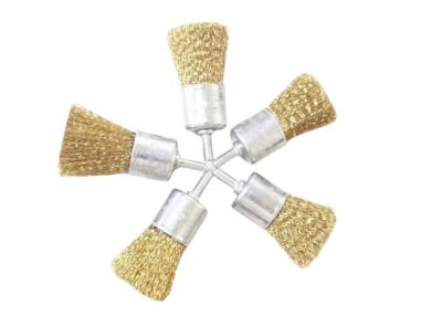 China 25mm OD Solid Shank Steel Wire Crimped Wire End Brush for Rust Paint Removal en venta