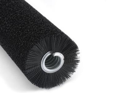 China Soft Black Bristle Industrial Close External Cylindrical Nylon Spiral Coil Brush for sale