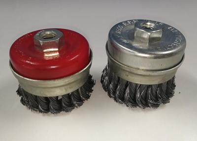 China Heavy Duty 4 Inch Wire Cup Brush Twisted with Metal Ring for Surface Cleaning for sale