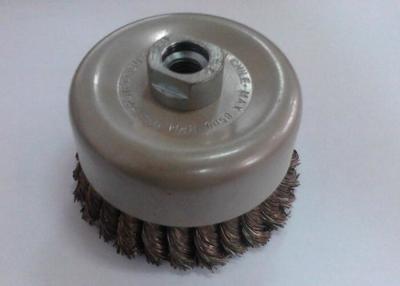 China Twisted Cup Brush / Grinder 4 Inch Wire Cup Brush 100mm Outer Diameter for sale