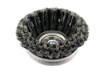 China Full Cable Two Rows Twisted 6 Inch Wire Cup Brush / Angle Grinder Wire Wheel Brush for sale