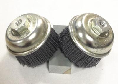 China 3 Inch OD Nylon Abrasive Cup Brush , Silicon Carbide Nylon Bristle Brush for sale