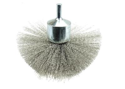 China 25mm OD Solid Shank Stainless Steel Circular Flared End Brush for Rust Paint Removal en venta