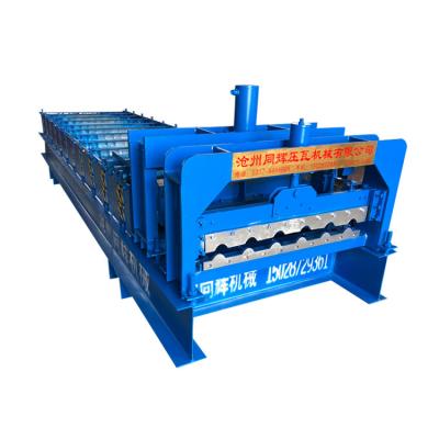 China Construction worksÂ   Hot Selling Blades Steel Glazed Tile Roll Forming Machine for sale