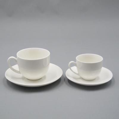 China New 2022 new bone china stock tea and coffee set stocked cup& saucer with low price in promotion for sale