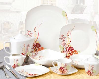 China New Viable Hot Sale 20pcs Square Bone China Dinner Set for sale