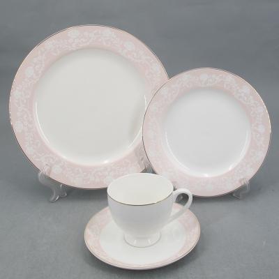 China Sustainable 18pcs Porcelain Decal Dinnerware Set German China Supplier for sale