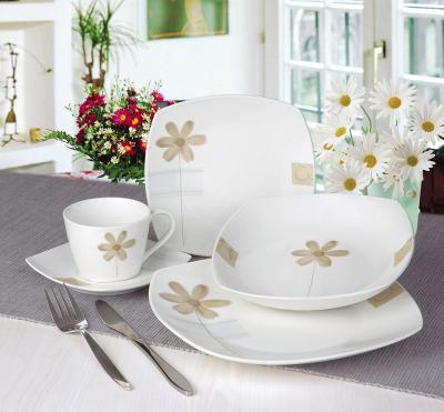 China 20pcs new sustainable shape porcelain dinnerware new design from our companyporcelain dinner set for sale