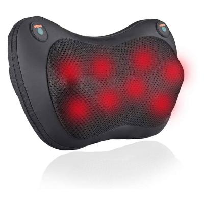 China Custom Cheap Body OEM Certification Approved Vibrating Shiatsu Relaxation Heat Neck Shoulder Back Pain Relax Vibration Massage Pillow for sale