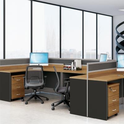 China Tattoo Hp Laptop Workstation 6 People Workstation Office Furniture Regular L Shaped Modern Design for sale