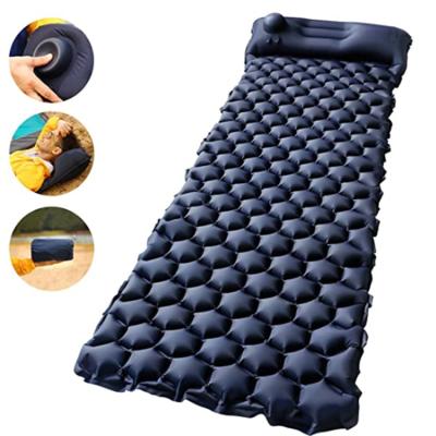 China With Outdoor Lightweight Camping Inflatable Pad Mat With Pillow Sleep Pad Camping Hand Pump Mattress Sleep Pad for sale