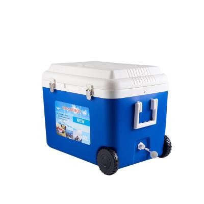 China Amazon OEM Ice Chest Cooler Box Waterproof Hot-selling Plastic Portable Cooler With Bail Handle for sale