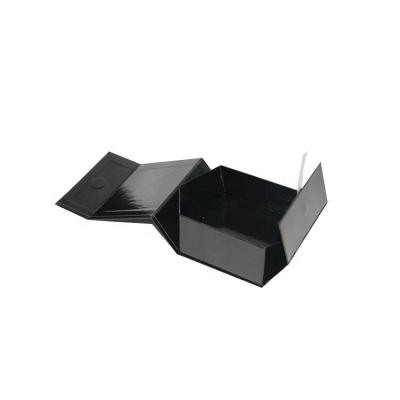 China Recycled Materials Black Premium Collapsible Gift Box Magnet Closure Packaging Box Customized Logo For Gift for sale