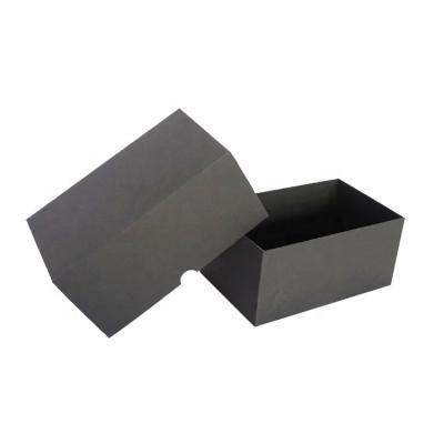 China Recycled Matt Black Box Grayboard Coated Paper Custom Packaging Black Gift Box High Grade Materials Packaging With Lid for sale