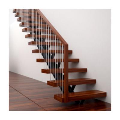 China Good Quality Modern Interior Wooden Tread Staircase for sale