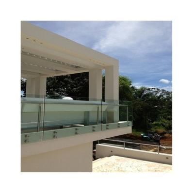 China Modern Stainless Steel Glass Railing At Dead Ends Landing Glass Railings for sale