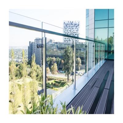 China Contemporary Outdoor Balcony External Decking Toughened Laminated Semi Frameless Glass Balustrade for sale