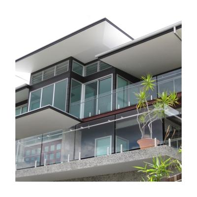 China Modern Top Quality Stainless Steel Spindle Frameless Glass Balustrade For Terrace for sale