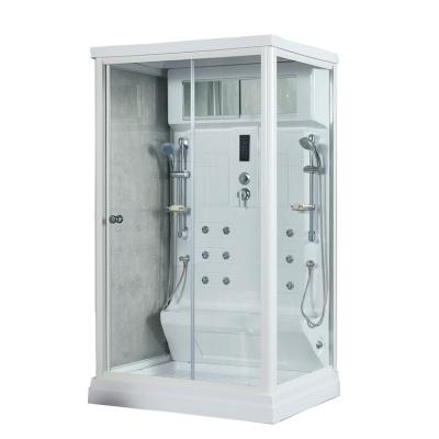 China Indoor White Computer Control Panel Rectangle Steam Sauna Cabin, Steam Bath In Indian Market for sale