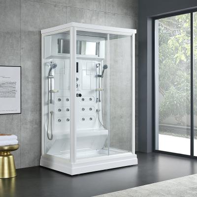 China Factory Directly Sale Steam Shower Room Luxury Steam Spa Room Control Panel Computer With Back Jets for sale