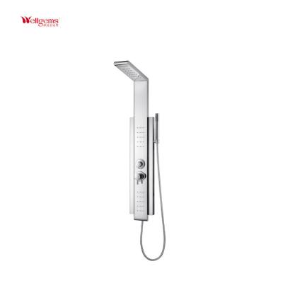 China With Sliding Bar Shower Panel Towers Spa Jets Smart Waterfall 304stainless Steel Shower Wall Tile for sale