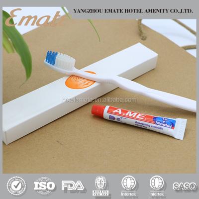 China Hotel Guest Used Hotel Kit Disposable Dental Toothbrush With AME Toothpaste for sale