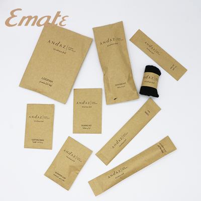 China Eco - Friendly Kraft Paper Hotel Amenities Hotel Amenity Environmental Set for sale