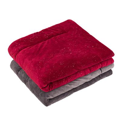 China Eco - Friendly Wholesale Red Velvet With Silver Pressed Comforter for sale