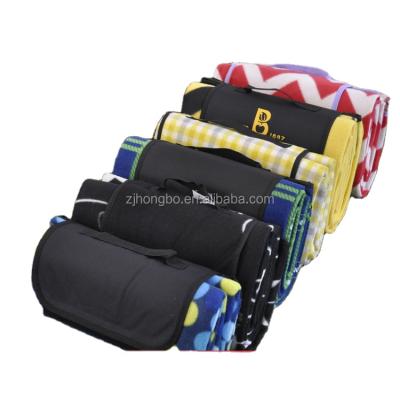 China Custom Waterproof Outdoor Anti-pilling Fleece Picnic Blanket for sale