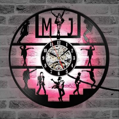 China Creative Michael Jackson Vinyl Record Wall Clock Antique Style Home Decorations for sale