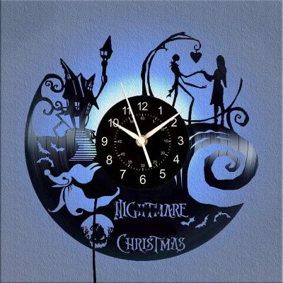 China Antique Style Antique Clock 12 Inch Vinyl Record 3D Modern Design Vintage Creative Wall Clock For Gift for sale