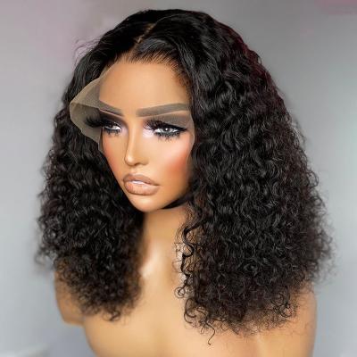 China Natural Black Pulled Bone Straight Bob Wig, Short Body Wave Double Human Hair Bob Wigs, Brazilian Bob Lace Front Wigs Human Hair Pre Plucked for sale