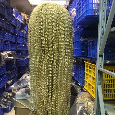 China Hot Sale 40 Silky Straight Wave 100% Inches 5x5 Blonde Brazilian Pre Plucked L Lace Closure Hair Lace Front Brazilian Wig for sale